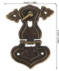 Chic Vintage Bronze Hasp Latch Clamp For Antique Wood Boxes, 4.8cm x 6.3cm zinc alloy toggle catch for jewelry cases.