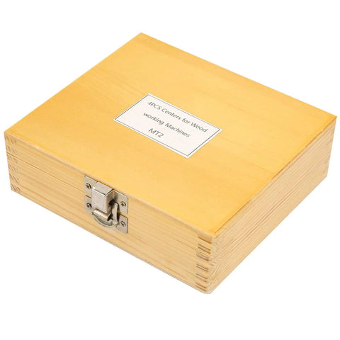 Essential 4 Piece Wood Turning Center Set With Spur And Cup Tool For Lathe Spindle Work, Includes Protective Box for storage.