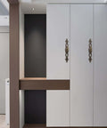 Cabinet with Two Pack European Retro Drawer Pulls Handles Bronze Alloy With Antique Bronze Finish installed