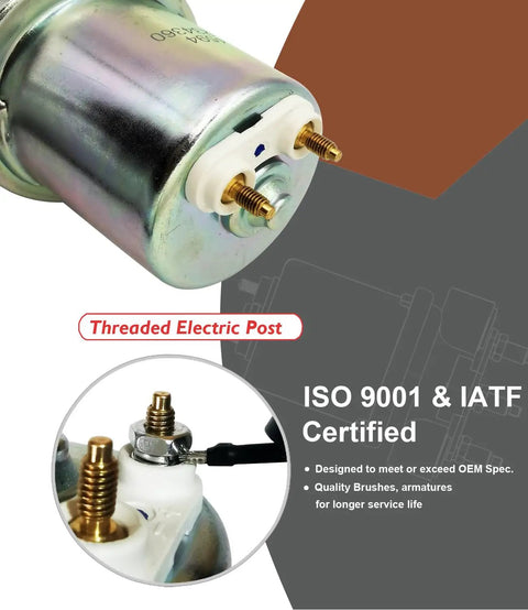 12V Electric Fuel Pump Replacement With 6-8 Psi Output Universal Rotary Vane Design threaded electric post detail