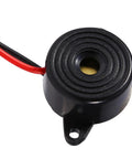 DC 3 To 24V Piezo Buzzer Alarm For Continuous Sound Active Piezo Transducer With 100mm Cable, black casing and red wire visible