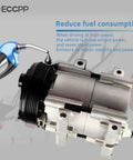 Heavy Duty AC Compressor For 1994 To 2004 Ford Taurus Mustang F250 F350 showcasing durable construction and plug-and-play design.