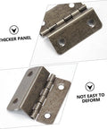 LIFKOME three-fold right-angle hinge for wooden boxes; bronze-finish with two screw mounting plates