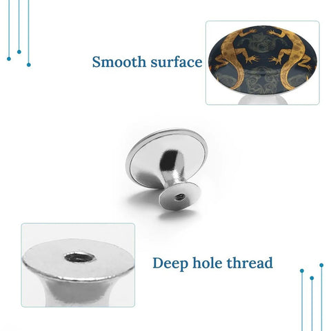 2 Pack Round Cabinet Knobs And Drawer Pulls 1.1 Inch Heavy Duty Stainless Steel Hardware For Kitchen Cabinets And Dressers Smooth Finish Quick Swap Solid Build For Home Glow Up showing smooth surface and deep hole thread.