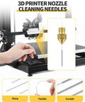 0.4mm Brass MK8 3D Printer Nozzle Set For Ender 3 V2 Ender 3 Ender 3S CR8 CR10 And More With 20 Nozzles And 54 Stainless Steel Cleaning Needles