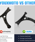 Front lower control arms for Toyota Corolla 2003-2008 and Celica 2000-2005, black finish pair (2 pcs)