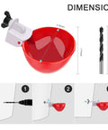Beefed Up Automatic Chicken Waterer Cups Six Pack large red plastic water cup with mounting kit for easy setup and no mess.