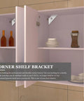 Stainless Steel Angled Corner Brackets 24 Pack For Solid Beefed Up Furniture Reinforcement With Triangular Design in cabinet