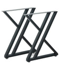 Heavy Duty 28 Inch Metal Table Legs Set For DIY Furniture, 2 Piece Steel Workbench And Computer Desk Legs With Pre Drilled Mounting Brackets
