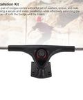 7 Inch Bridge Skateboard Bracket Pair For Dancing Longboards, Beefy Aluminum Alloy Long Trucks For Electric Skateboards, front view