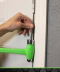Using Three Piece Deadblow Multi Purpose Hammer Set For Metalworking And Woodworking Including 12 Oz Brass Hammer, 1 Lb Ball Peen Hammer, And 1/2 Lb Deadblow Mallet For Automotive, Home Garage, Workshop And Shop Projects to adjust door hinge with chisel