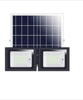 Solid Solar Flood Light With A Kickin Brightness Setup And Zero Sweat Weather Proofing For Your Patio Decks And Yard Upgrades Including Remote Controls And Hella Efficient Led Lighting for outdoor illumination with solar panel and dual lights.