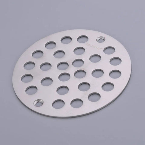 4 Inch Screw-In Shower Drain Cover Replacement Floor Strainer In Brushed Stainless Steel, High-Flow Drain Grate With 0.4 Inch Screws