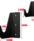 Wall Mount Floor Jack Stand Rack Organizer For Car Hydraulic Trolley Jacks Storage Brackets with dimensions and installation holes.