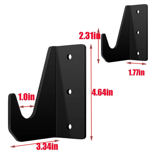 Wall Mount Floor Jack Stand Rack Organizer For Car Hydraulic Trolley Jacks Storage Brackets with dimensions and installation holes.