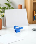 Blue plastic clip on desk, part of 20 Pack Aquarium Water Pipe Clip Clamps For 8 To 16 mm Tubes Plastic Hose Holders