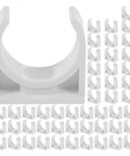 U Shape Pipe Clamp White PVC Hose Clips for Small Thin Wall Hoses Ideal for Air Water and Fuel Lines 50 Pcs DIY Mounting Clips Easy Install
