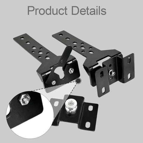 Two-Piece Heavy Duty Stainless Steel Car Canopy Awning Bracket Mounting Clamps with screws and details shown
