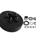 Top Shelf 10 Inch Heavy Duty Trailer Brake Hub Drum Assembly for 3500 lb Axles with hardware components, built tough.
