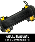 Top view of WorkTunes AM FM Hearing Protector with Built In Mic and High Fidelity Speakers, showing padded headband and ear cups