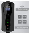 Portable Electric Vehicle EV Charger 3500W 16A Type 1 SAE J1772 EVSE Charging Cable with digital display and power settings.