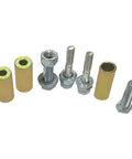 Hardware components including bolts and bushings for Premium Pro Shop Grade Heavy Duty Differential Drop Kit.