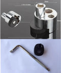 1/2 Inch Drive Easy Out Stud And Bolt Extractor Kit For Cars And Trucks Removes Broken Studs, Rounded Nuts, And Stubborn Bolts From 6-19 Mm Range With Hardened Teeth And Black Oxide Finish, Includes 10 Inch Wrench In Silver