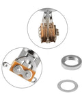 Close-up of 3 Way Toggle Switch For Gibson Les Paul Style Guitars, Replacement Switchcraft Style Selector with chrome tip, nut, washer