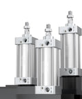 Air Cylinder One And One Quarter Inch Bore, Twenty Inch Stroke, Magnetic, Double Acting Aluminum Pneumatic Cylinder SC32X500 grouped.