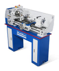 Mechmaxx Metal Lathe Machine 11By30High Precision Benchtop With Brushless Motor And Variable Speed 0-2000 RPM showing front angle view.