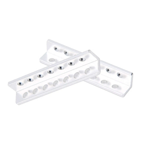 Aluminum L Shaped Beam Channel 12x12x64mm With 7 Holes Pair For Robot Building Kits DIY Robotics Projects Structural Aluminum Alloy For Strong Lightweight Builds, angled view