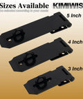 Badass Stainless Steel Hasp Latch Built Different For Heavy Duty Padlock Security On Gates Sheds Barns And Home Doors 3 Inch Matte Black options displayed.