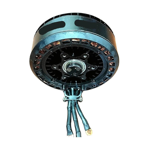A55 Brushless Electric Motor For Evtol Uav Hardcore Drone, top view showing windings and wires for custom builds.