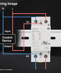 Wiring image of Heavy Duty 63A Modular Contactor With 2NO Poles Operating On 24V AC DC Coil Voltage, showing connections.