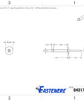 Gutsy Large Flange Pop Rivets 3/16 X 1 Inch 25 Pack technical drawing showing dimensions and specifications of stainless steel blind fasteners.