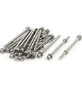 DIY Ready Pan Head Screw Bolt Nut Washer Kit M3 Set With 20 Full Sets For Batch Assembly Ideal For Quick Fixes Unified M3 Threads Multiple Length Options Integrated Matching Parts In One Color, silver steel screws with nuts and washers