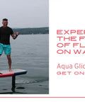 Person gliding on High Power EFoil For Water Sports With 28 Mph Top Speed And 120 Minute Ride Durable Rechargeable Battery Pack