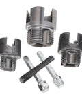 Pro Grade 3pc Pipe Threader Tool Kit For Plumbers Compatible With Electric Drill, steel threading bits for metal and plastic.