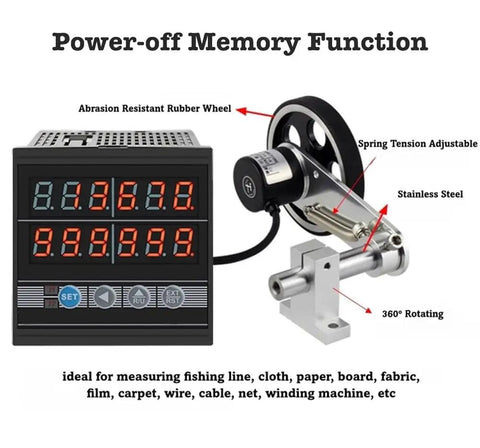 Digital Rolling Measuring Wheel Counter Tracks Feet Inches Meters Yards Up To 999999 Built Tough Design No Sweat Calibration Straight Up Accuracy Great For Fabric Textiles And Wiring