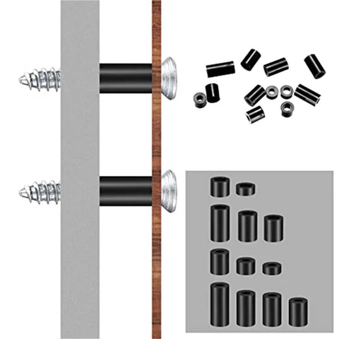 Black Nylon Round Spacer Assortment Kit With 960 And 1280 Pieces For Jewelry Making And Electronic Assembly No Thread Spacers Set Dual Use Do It Yourself And Tech Builds Spacers Four Sets, black spacers installed between boards