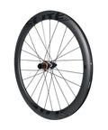 50mm Matte Carbon Road Wheelset With Center Lock Disc Brakes 700c Beefy 28mm Rim Fits 25C To 38C Tires UCI Approved U Shaped Windbreaker Design EN SGS Warranty Up To 1000 Days, side view