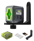 Mini Self-Leveling Green Laser Level for Picture Hanging and Construction, Cross Line Laser with Precise Level and Plumb, Includes Magnetic Rotating Stand and Batteries, Ultra Compact, Portable Go-To DIY Tool for Home Reno, with stand and box