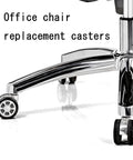 Five Pack Heavy Duty Office Chair Wheel Replacement Silent Swivel Polyurethane Casters on office chair base.