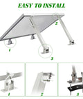 Two Pack Adjustable Solar Panel Tilt Mount Brackets Kit For 14 To 27 Inch Rails demonstrating easy installation process