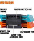 Comparison of 5 Inch Locking Contour Gauge Profile Tool For Copying Irregular Shapes showing materials and construction details.