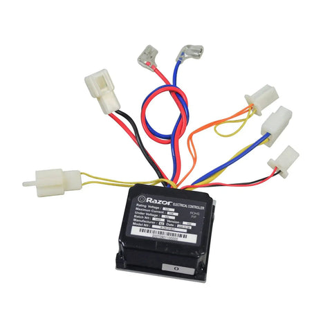 Replacement Control Module For MX125 Razor Dirt Bike Versions 1 Through 5 Easy Plug And Play Upgrade Quick Swap For Faster Rides Verify Your Version Before Ordering By Checking The Product ID Codes 7th And 8th Digits, black wired controller