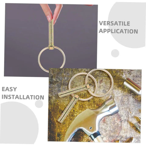 12 Piece Heavy Duty Clevis Pin And Safety Pin Kit With Hitch Ring Clips For Secure Fastening On Farm Tractors Trailers Trucks