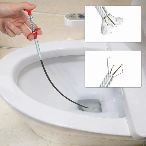79 Inch Drain Clog Remover Tool With Flexible Grabber Claw For Bath Tub Toilet Kitchen Sink And Sewer Pipes Quick Blockage Fix For Home DIYers Ideal For Showers Sinks Toilets And Main Lines Clears Hair Grease Soap Scum Fast