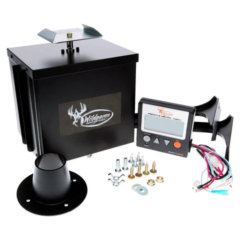 Wildgame Innovations Trophy Hunter 6V Digital Feeder Kit Offers Weather Resistant Durable Easy To Use Power Control Unit That Helps You Easily Attract And Pattern Game For The Best Hunting Experience Season After Season