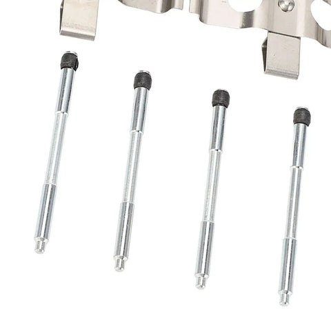 Upgrade Your Ride With This Front Brake Pad Pin Installation Kit For The Peugeot 406 Years 1997 Through 2004., four metal brake pad pins with caliper clips